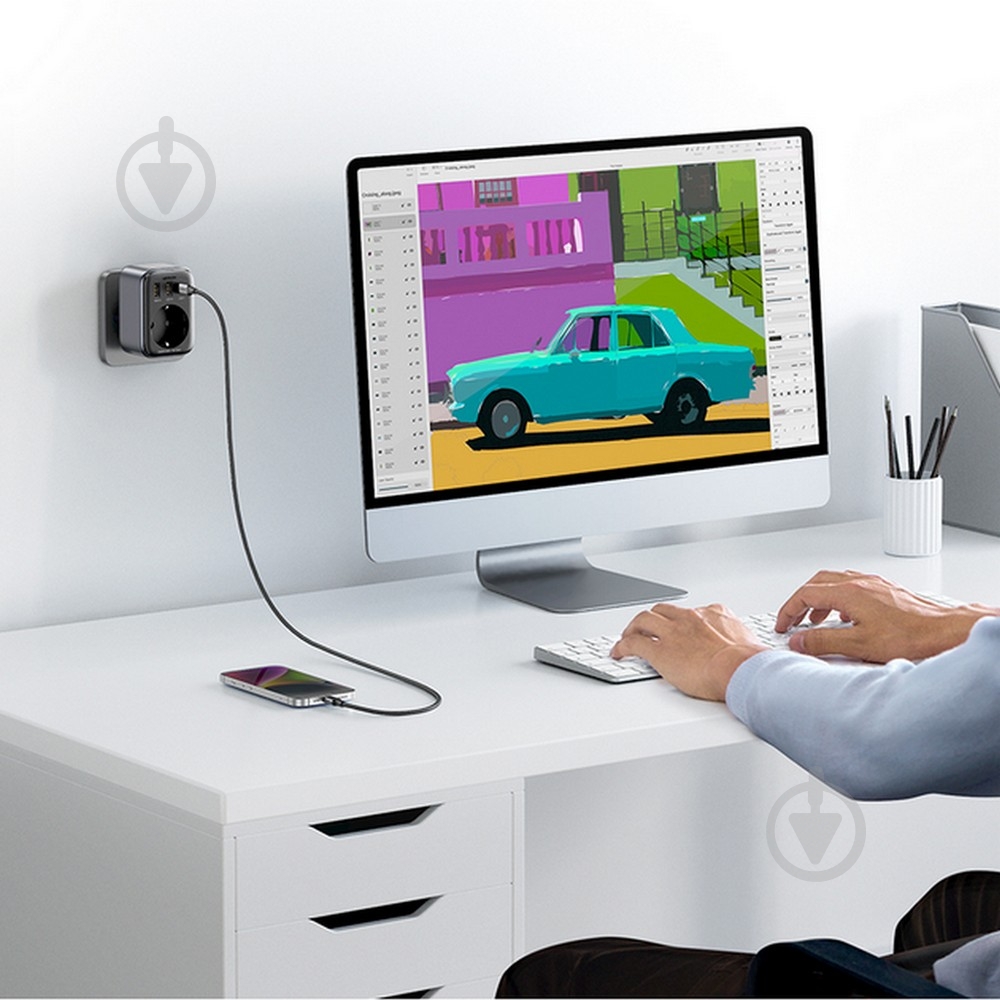 Сетевой фильтр UGREEN CD314 30W Outlet Extender EU (2A1C) Space Grey (90613) - фото 4 Сетевой фильтр UGREEN CD314 30W Outlet Extender EU (2A1C) Space Grey (90613) - фото 4