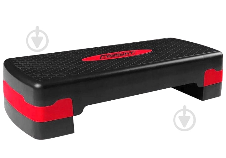 Степ-платформа EasyFit 2-ступенчастая черный с красным - фото 1