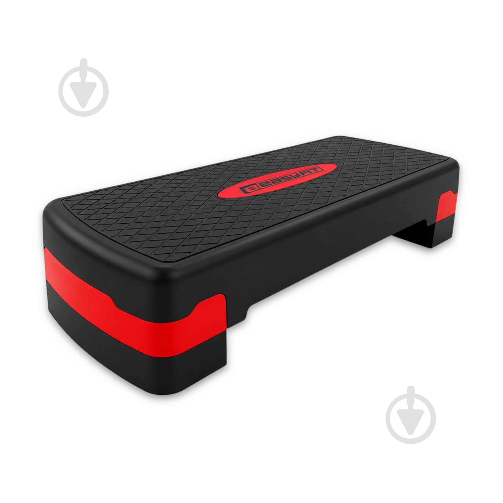 Степ-платформа EasyFit 2-ступінчаста чорний з червоним - фото 1