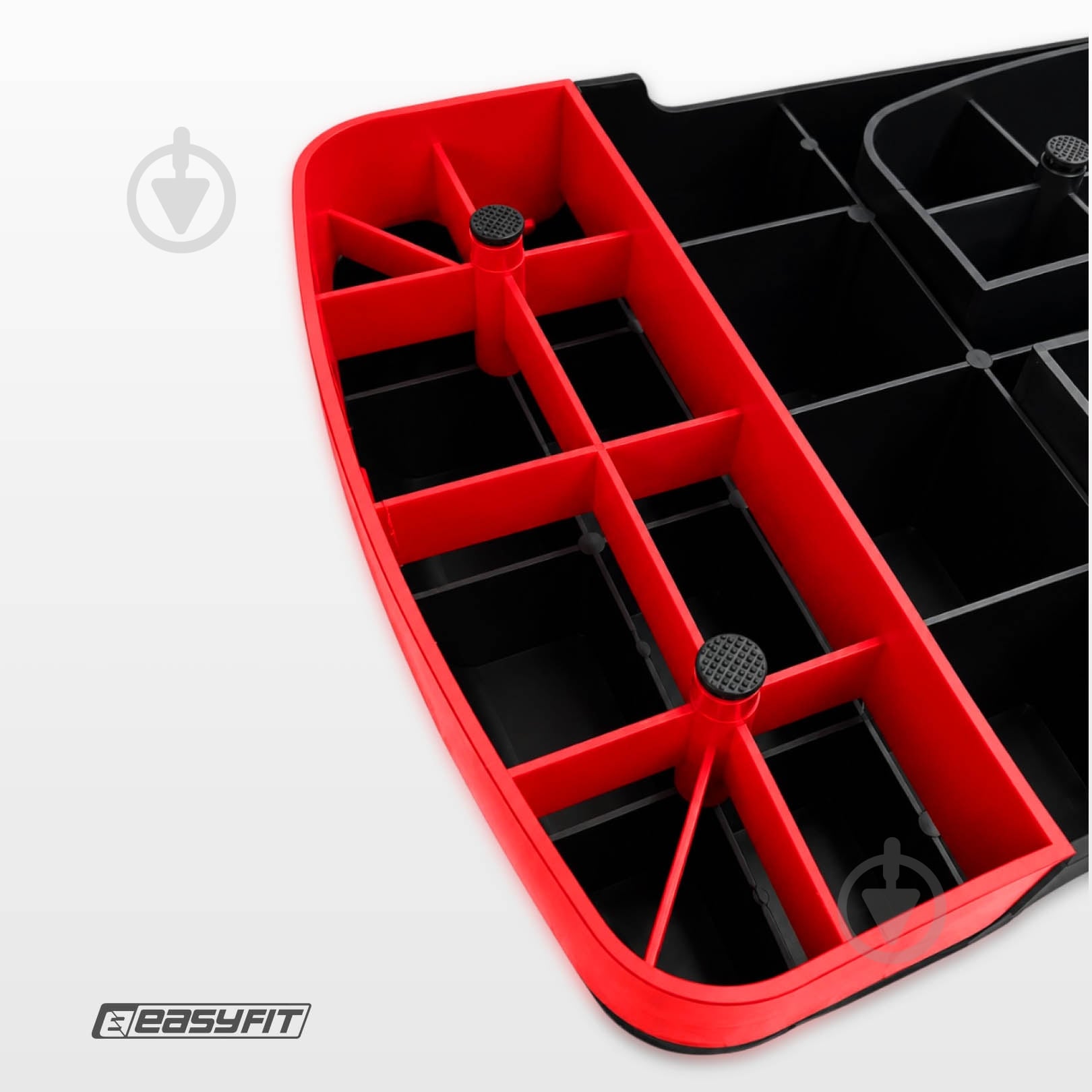 Степ-платформа EasyFit 2-ступінчаста чорний з червоним - фото 6