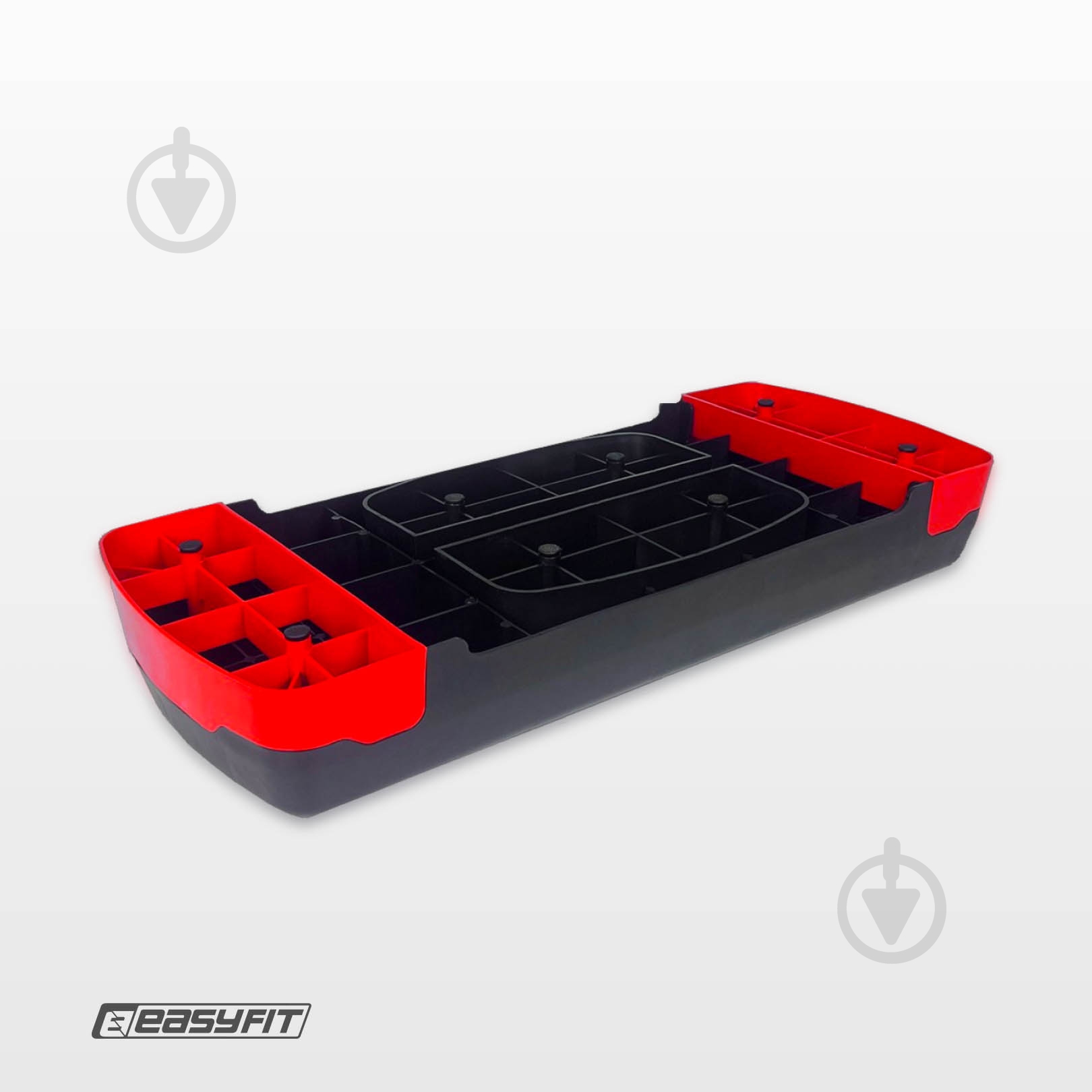 Степ-платформа EasyFit 2-ступінчаста чорний з червоним - фото 7