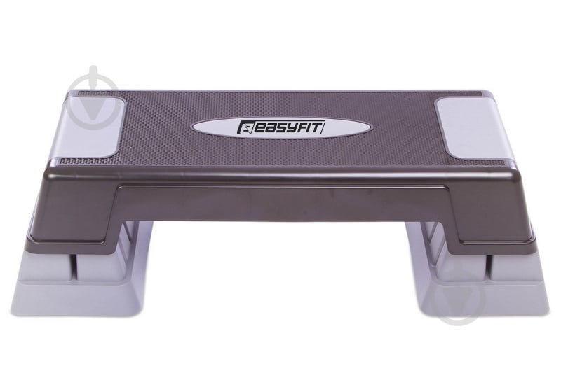 Степ-платформа EasyFit 3-ступенчастая черный с серым - фото 2