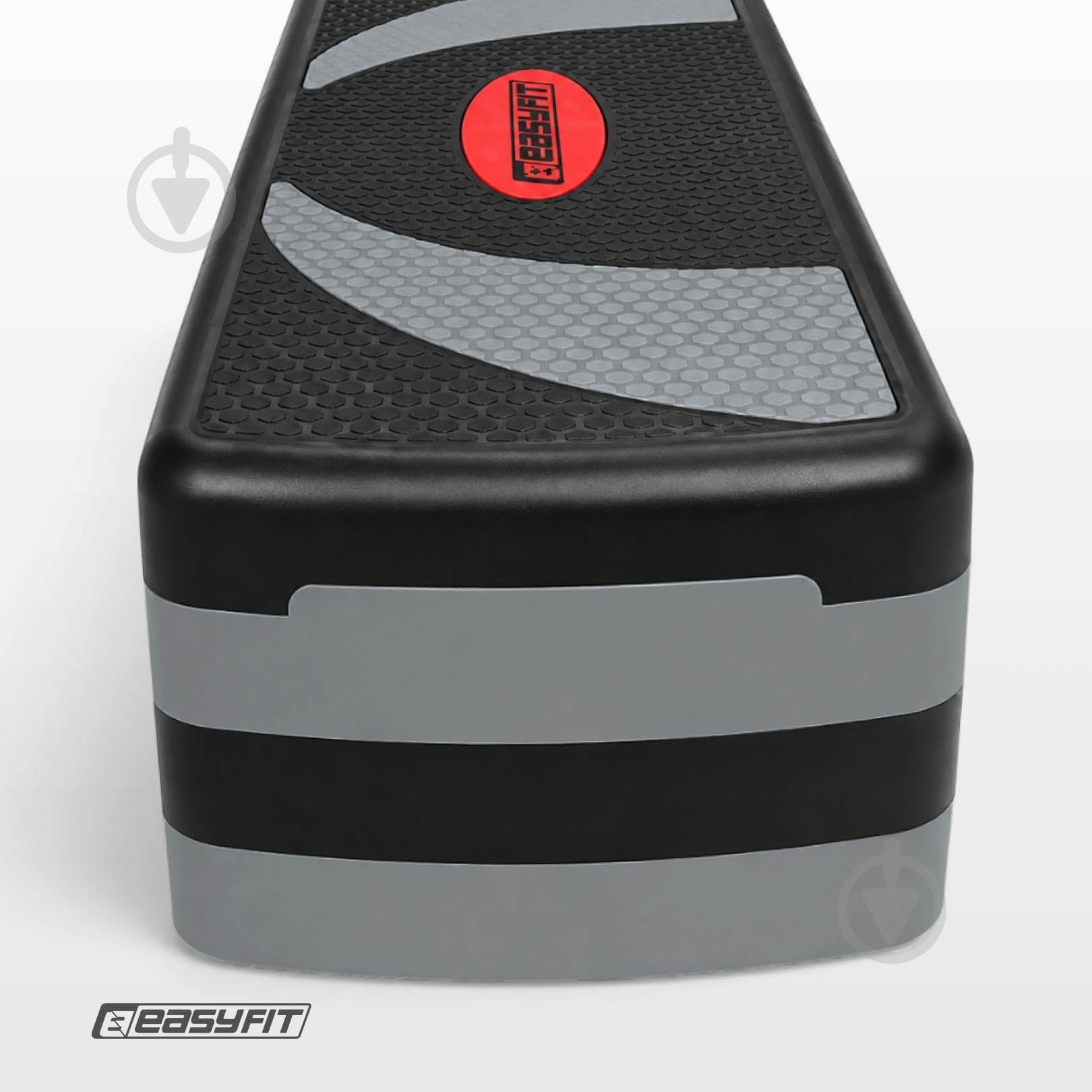 Степ-платформа EasyFit Step-B 3-ступенчастая черный-серый - фото 11