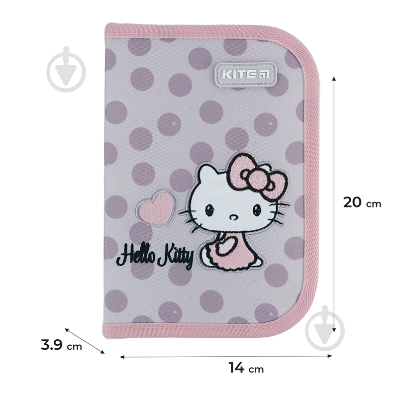Пенал 622 Hello Kitty 2 отворота KITE бежевый - фото 2