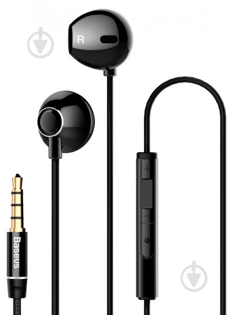 Наушники BASEUS H06 Lateral In-ear Wire Earphone black - фото 1