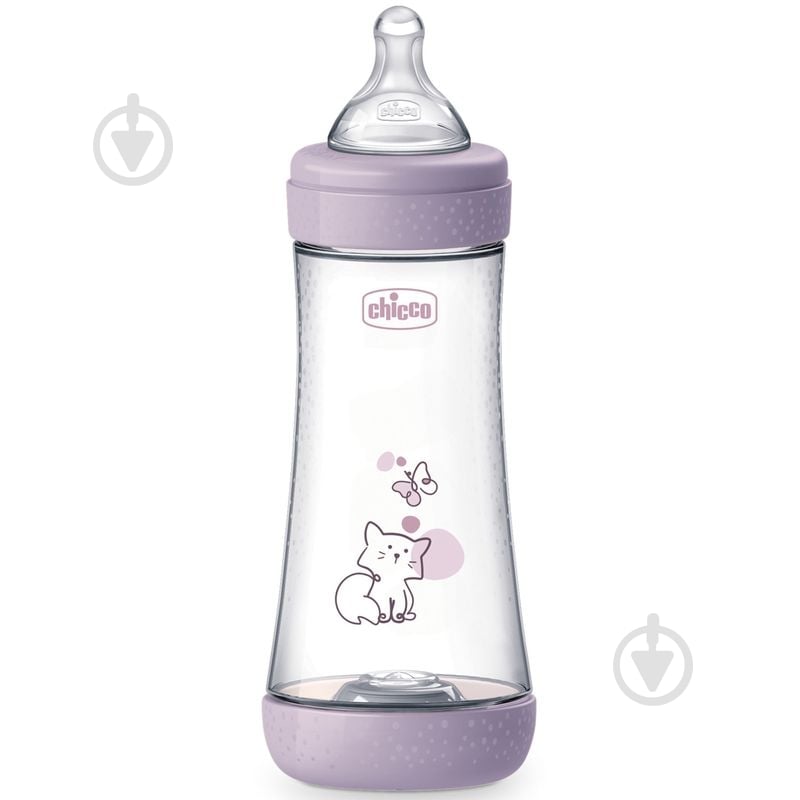 Бутылочка анатомическая PERFECT 5 Kitten 300 мл 4 м+ - фото 1