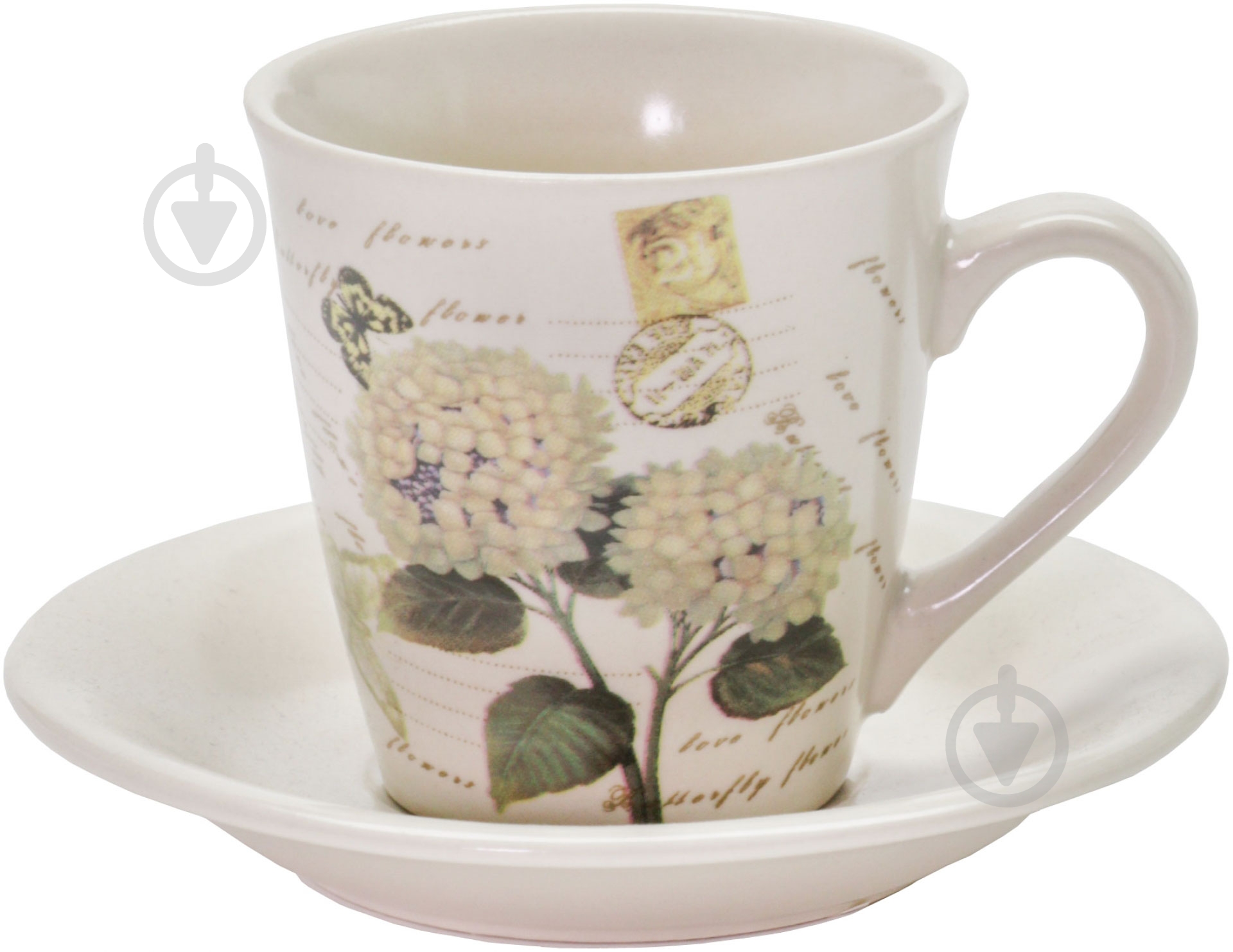 Чашка с блюдцем Krauff Hortensie 150 мл 24-269-052 - фото 1