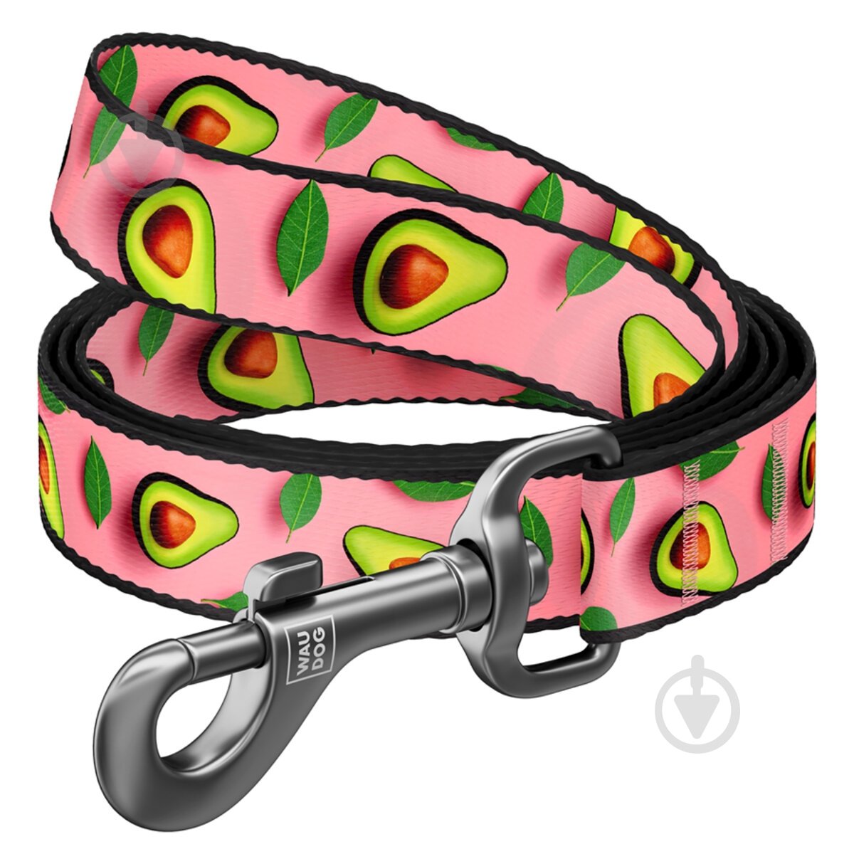 Поводок Waudog Nylon рисунок "Авокадо на розовом" L-XXL Ш25 мм Д122 см - фото 1 Поводок Waudog Nylon рисунок "Авокадо на розовом" L-XXL Ш25 мм Д122 см - фото 1