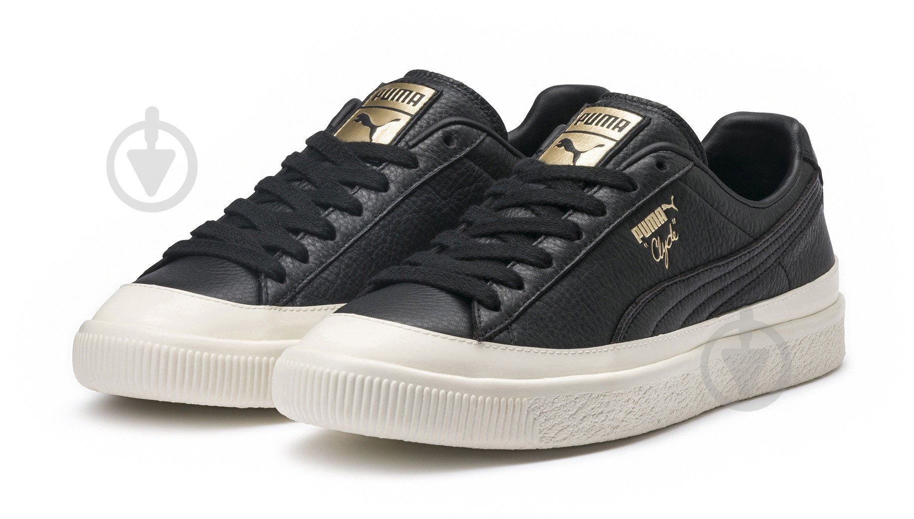 Кроссовки женские весенние Puma Clyde Rubber Toe Lthr 36698602 р.42 черные - фото 2