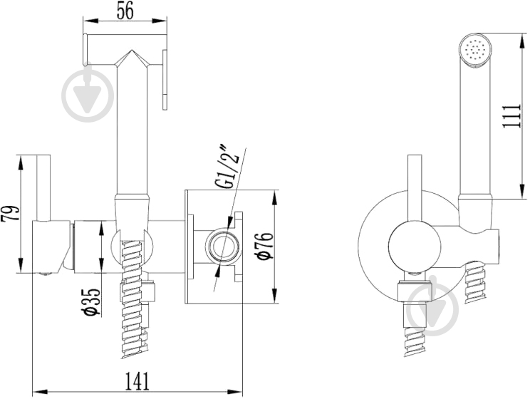 Гигиенический душ Invena BP-00-B04 - фото 2 Гигиенический душ Invena BP-00-B04 - фото 2