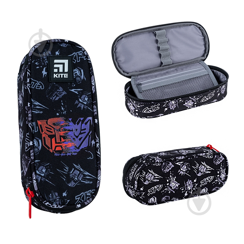 Пенал 599 Transformers KITE сірий - фото 1