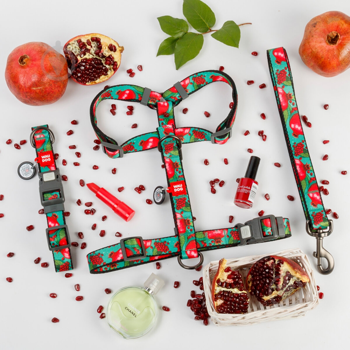 Поводок Waudog Nylon рисунок "Гранаты" М Ш20 мм Д122 см - фото 3 Поводок Waudog Nylon рисунок "Гранаты" М Ш20 мм Д122 см - фото 3