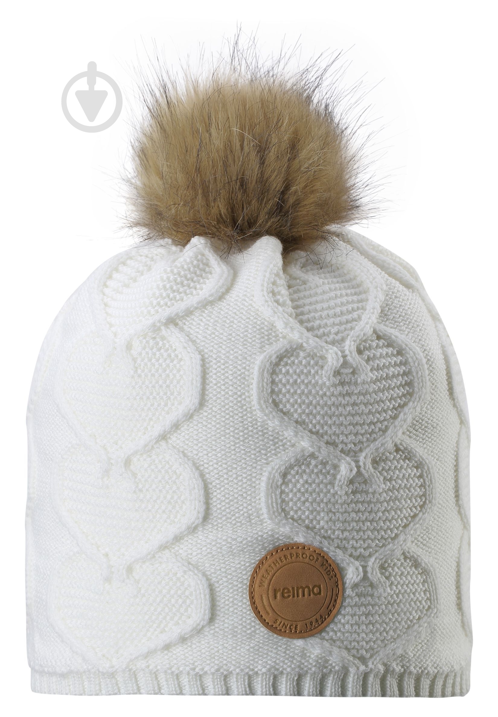 Шапочка детская для девочки Reima Knitt р.56 белый 538082-0100 - фото 1