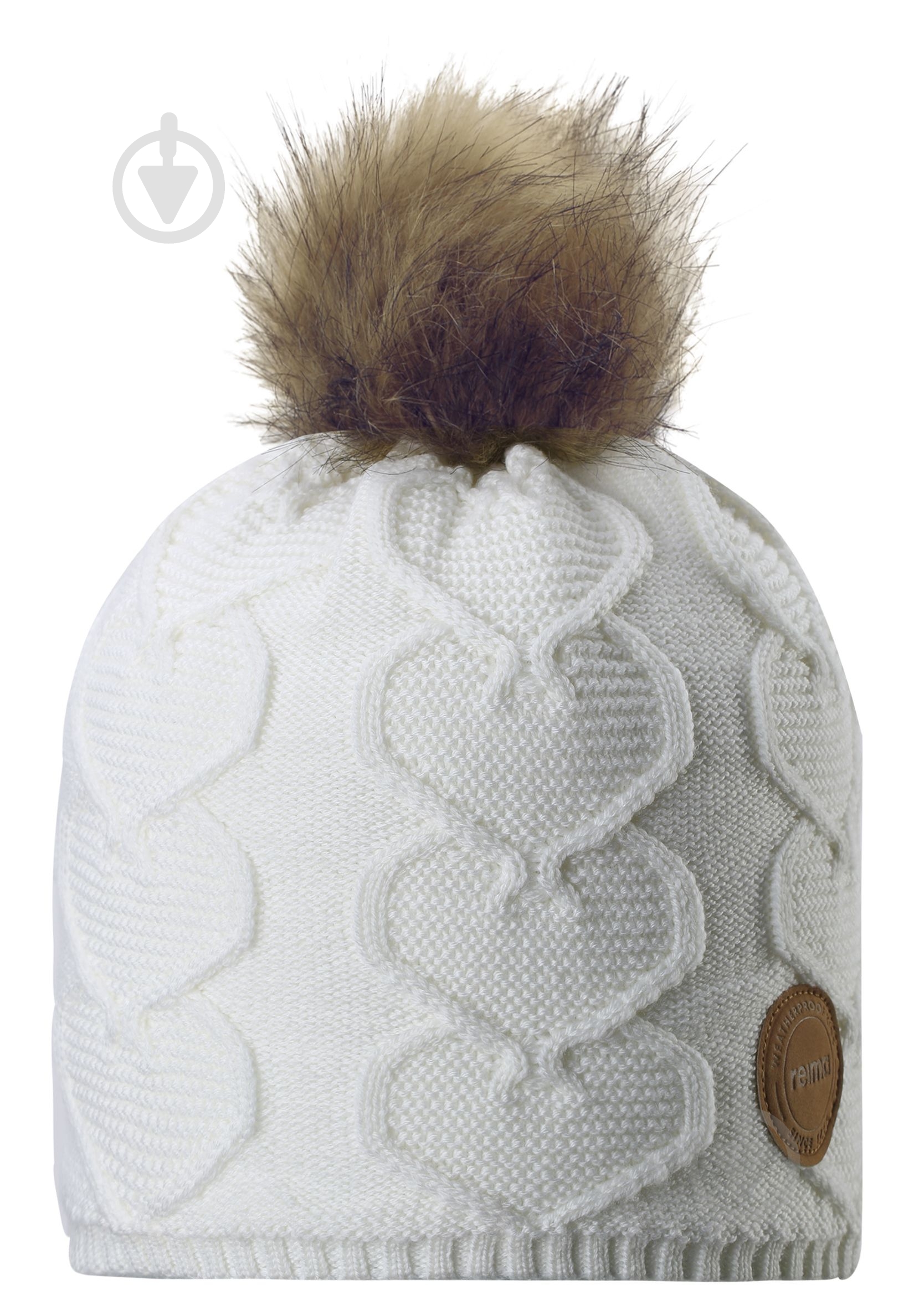 Шапочка детская для девочки Reima Knitt р.56 белый 538082-0100 - фото 2
