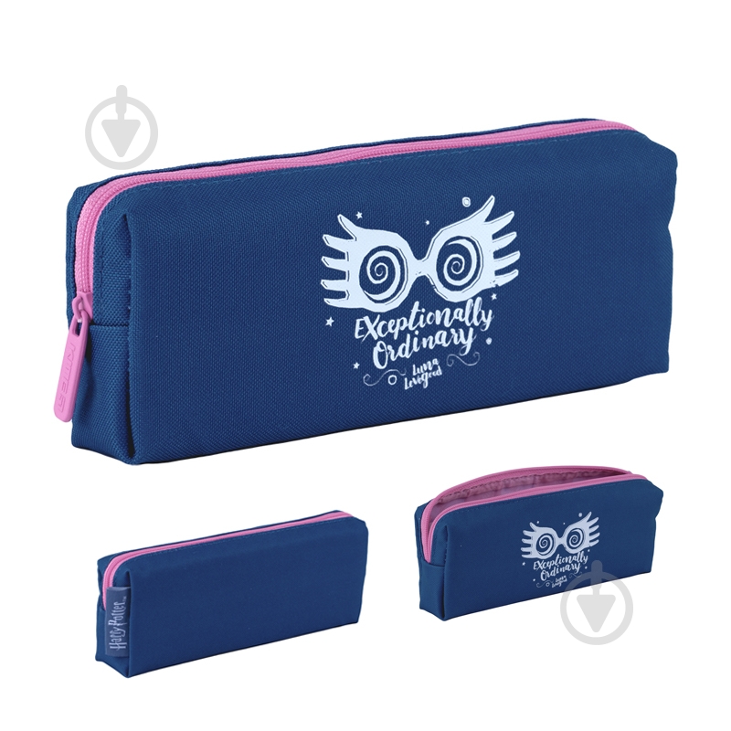 Пенал 642 Harry Potter KITE синий - фото 1