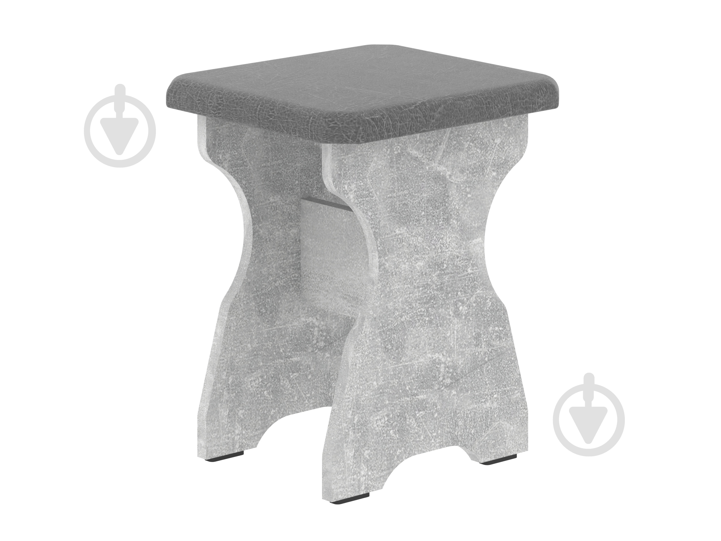 Табурет Пехотин 1 серый / серый - фото 1