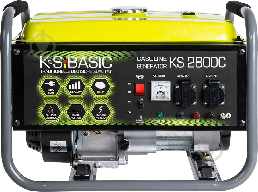 Генератор бензиновий Konner&Sohnen 2,5 кВт / 2,8 кВт 220 В BASIC KS 2800C - фото 1