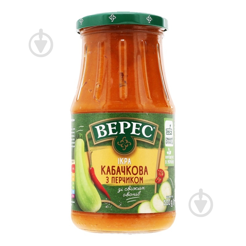 Икра кабачковая Верес с перчиком 500 г с/б - фото 1