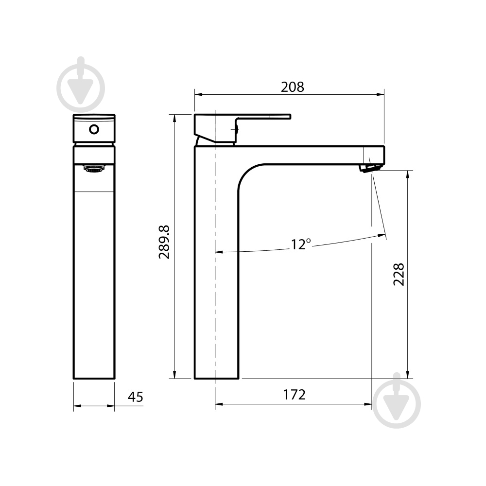 Смеситель для умывальника Koller Pool Round Arc RA0200XL - фото 4