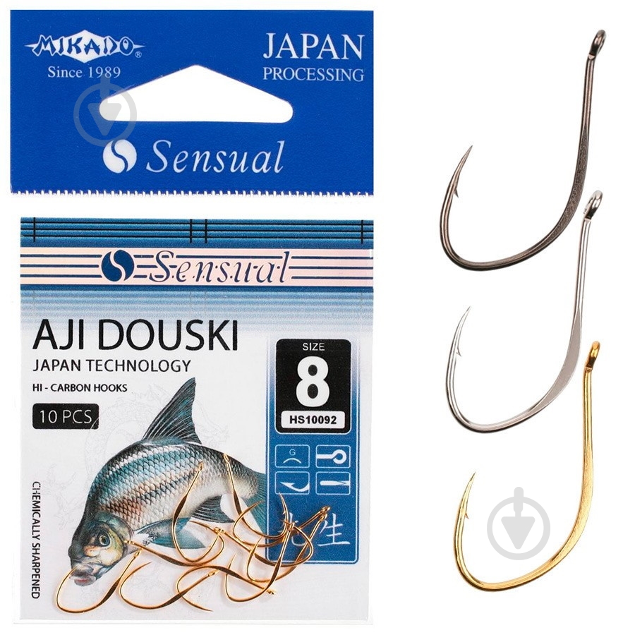 Крючки Mikado SENSUAL AJI DOUSKI №6 10 шт. - фото 1 Крючки Mikado SENSUAL AJI DOUSKI №6 10 шт. - фото 1