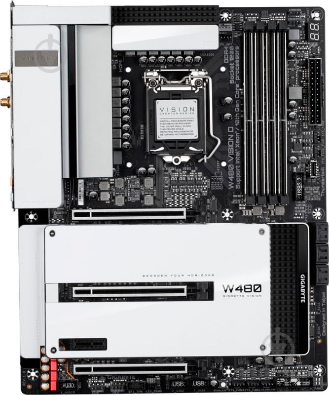 Материнская плата Gigabyte W480 VISION D (Socket 1200, Intel W480, ATX) - фото 2