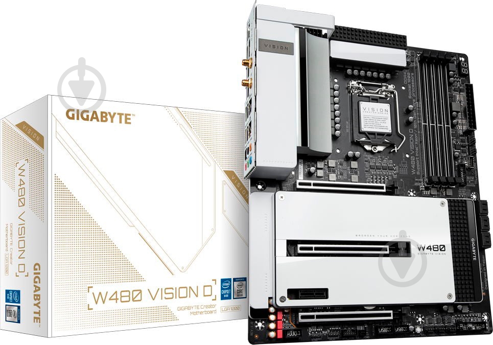 Материнская плата Gigabyte W480 VISION D (Socket 1200, Intel W480, ATX) - фото 5