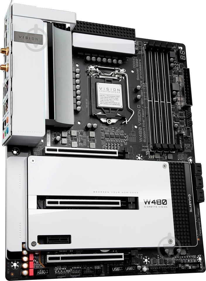Материнская плата Gigabyte W480 VISION D (Socket 1200, Intel W480, ATX) - фото 1