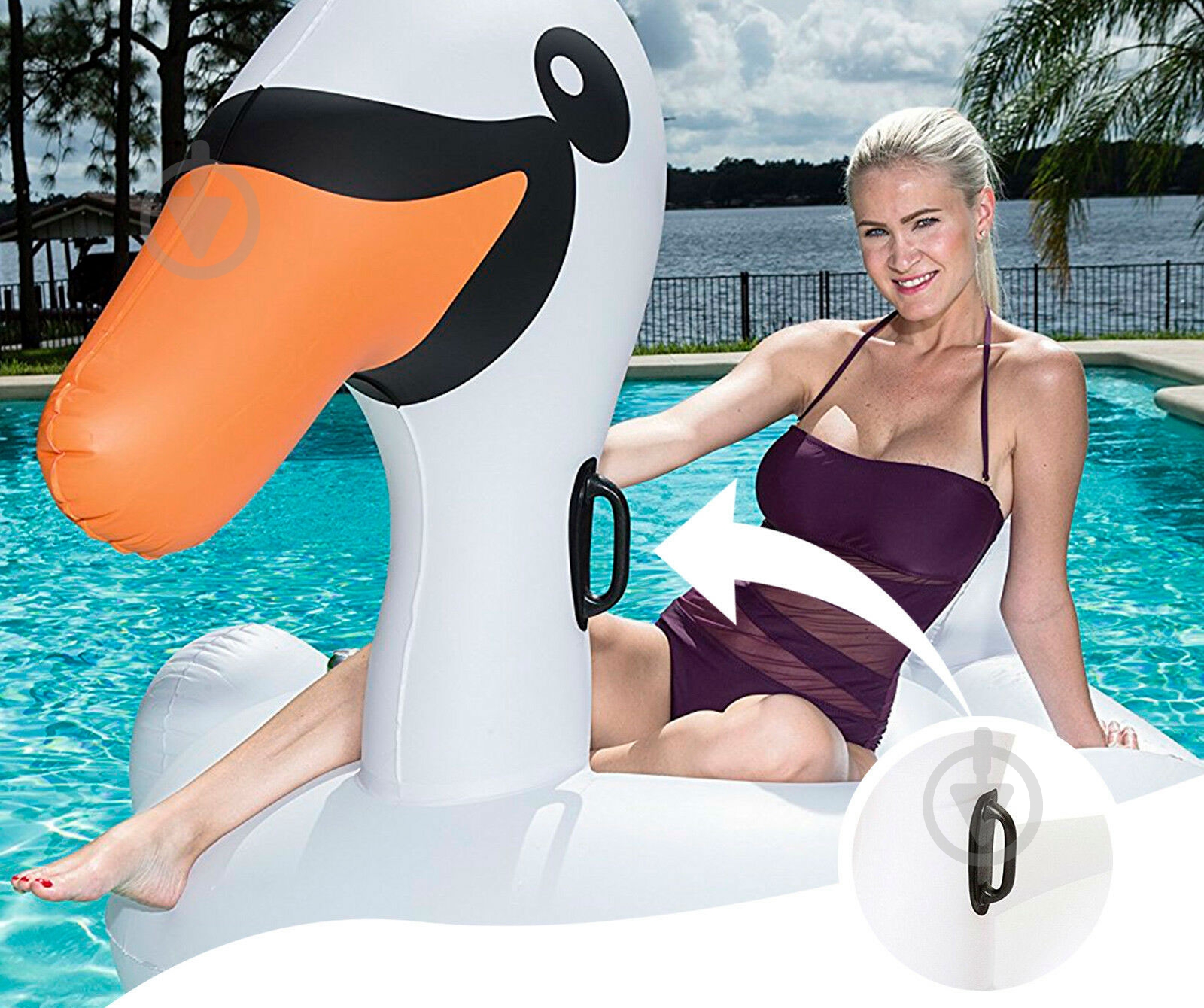 Матрас надувной Bestway "Лебедь" 201х160 см. - фото 11 Матрас надувной Bestway "Лебедь" 201х160 см. - фото 11