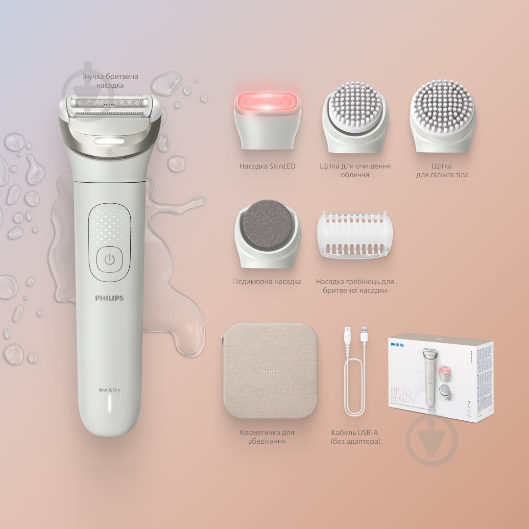 Набор Philips Series 9900 BRE748/00 бьюти набор для ухода за телом и лицом серии 9900 - фото 6 Набор Philips Series 9900 BRE748/00 бьюти набор для ухода за телом и лицом серии 9900 - фото 6