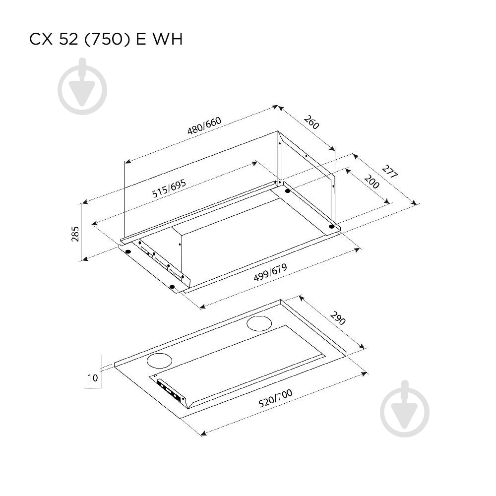 Витяжка Pyramida CX 52 (750) E BL - фото 6