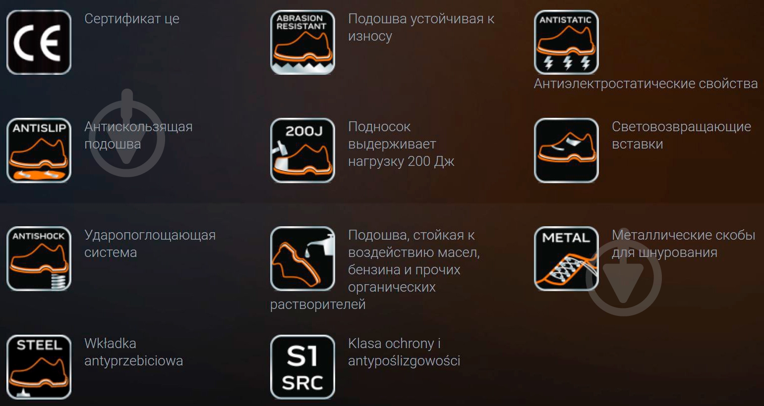 Ботинки рабочие NEO tools S1P SRA с металлическим подноском р.46 82-027 черный - фото 6 Ботинки рабочие NEO tools S1P SRA с металлическим подноском р.46 82-027 черный - фото 6