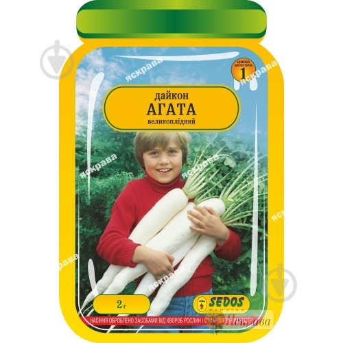 Насіння Яскрава дайкон Агата 2 г (4823069904784) - фото 1