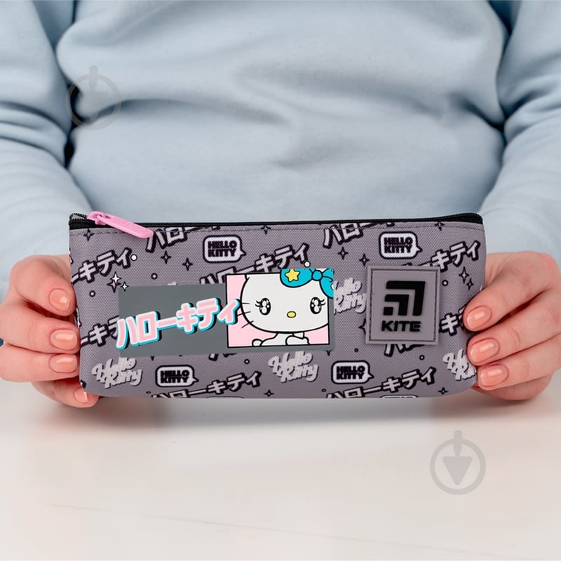 Пенал 680 Hello Kitty KITE серый - фото 5