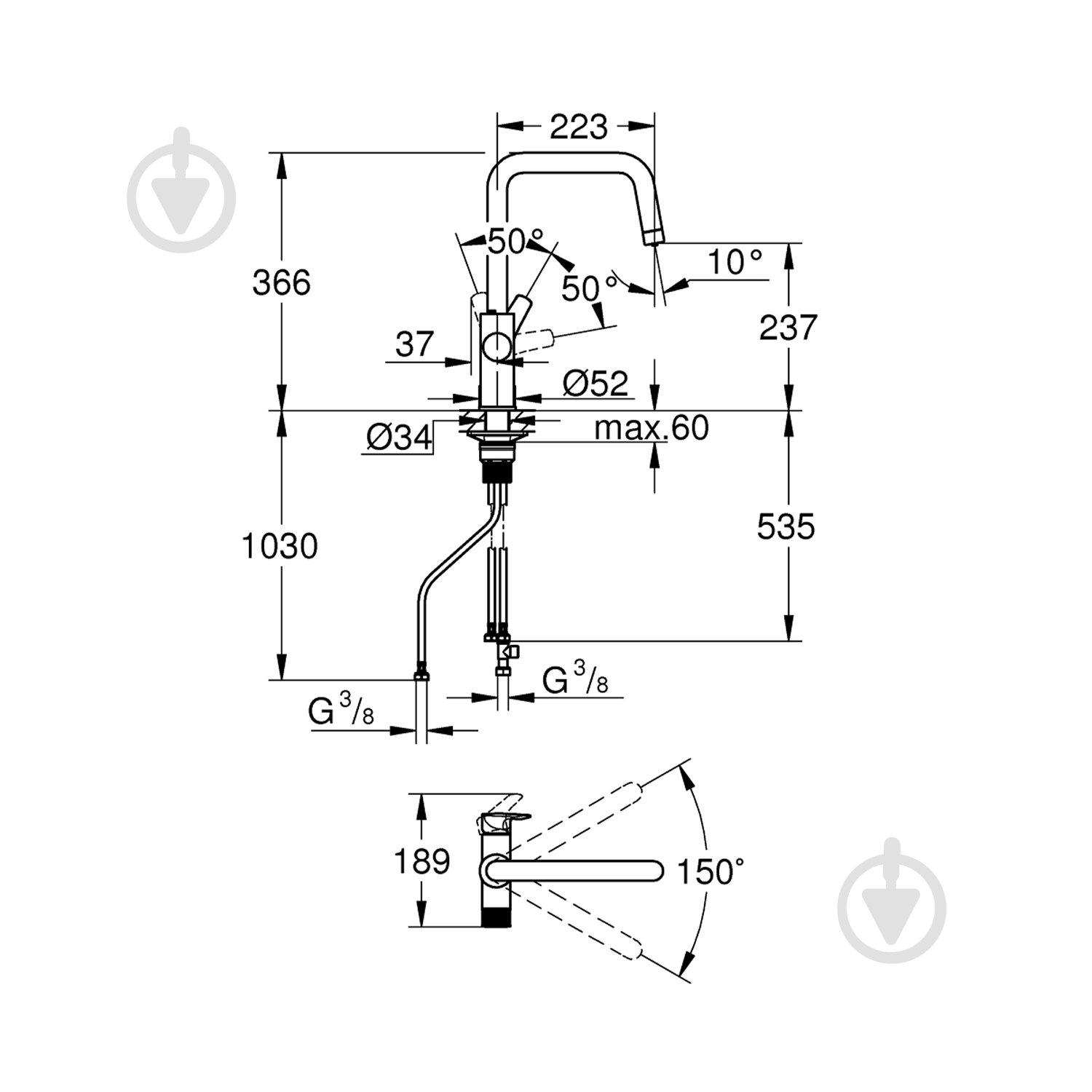 Смеситель для кухни Grohe QuickFix Start 30631000 - фото 2 Смеситель для кухни Grohe QuickFix Start 30631000 - фото 2