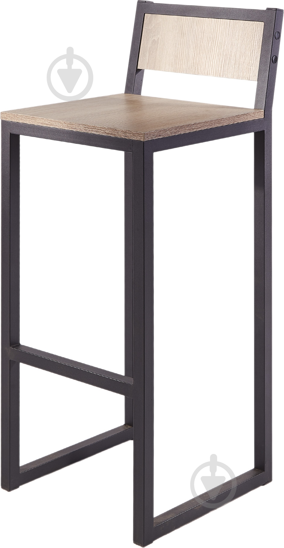 Стул барный Лугалпроф Авангард черный / дуб сонома - фото 1