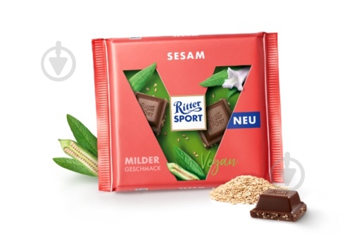 Шоколад Ritter Sport з кунжутом 100 г - фото 2 Шоколад Ritter Sport з кунжутом 100 г - фото 2