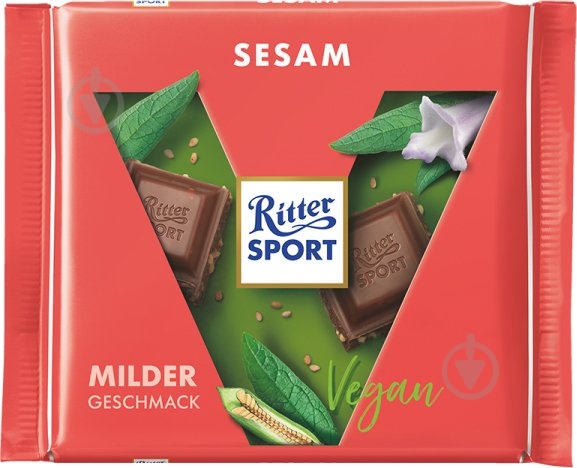 Шоколад Ritter Sport з кунжутом 100 г - фото 1 Шоколад Ritter Sport з кунжутом 100 г - фото 1