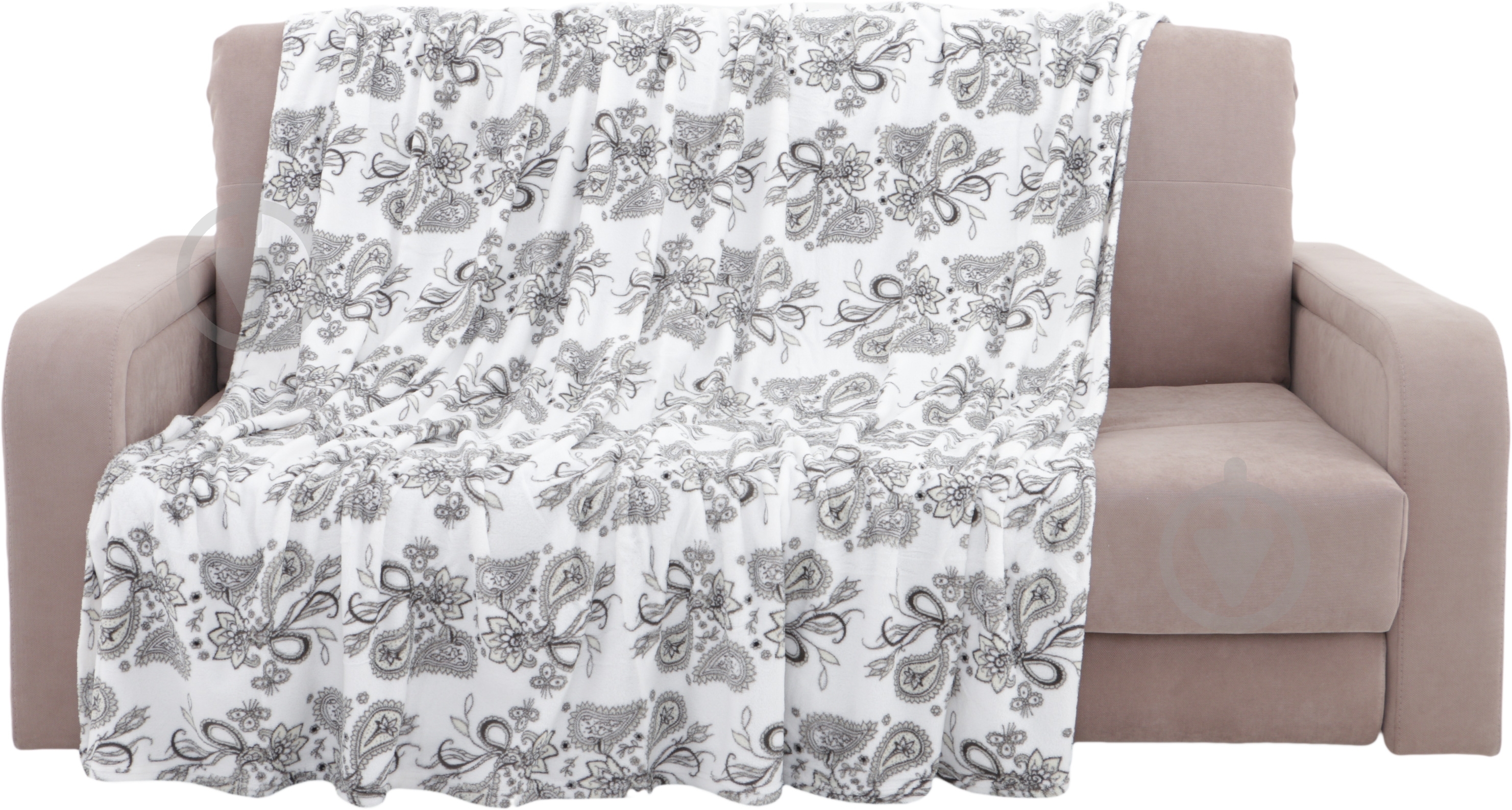 Плед Версаль 200x220 см серый Underprice - фото 1