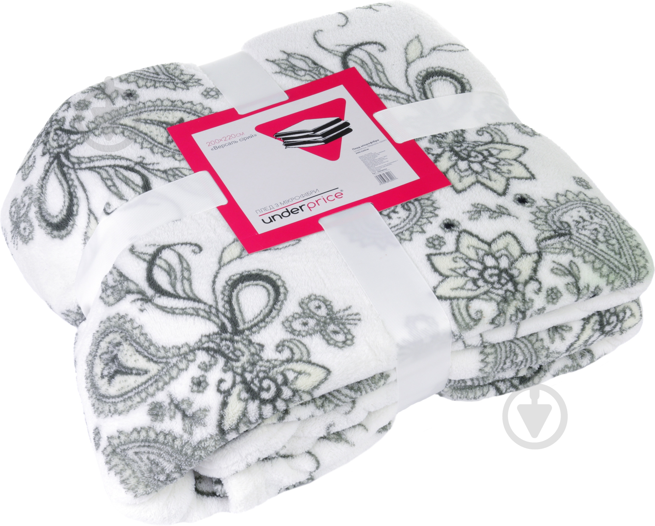 Плед Версаль 200x220 см серый Underprice - фото 2