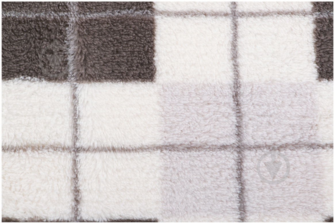 Плед Клетка 200x220 см серый с коричневым UP! (Underprice) - фото 2