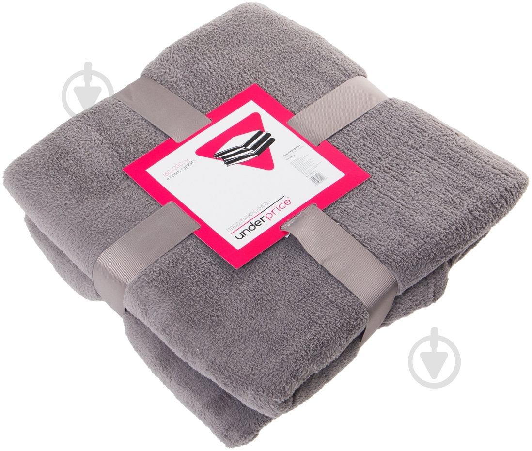 Плед 160x200 см серый UP! (Underprice) - фото 3