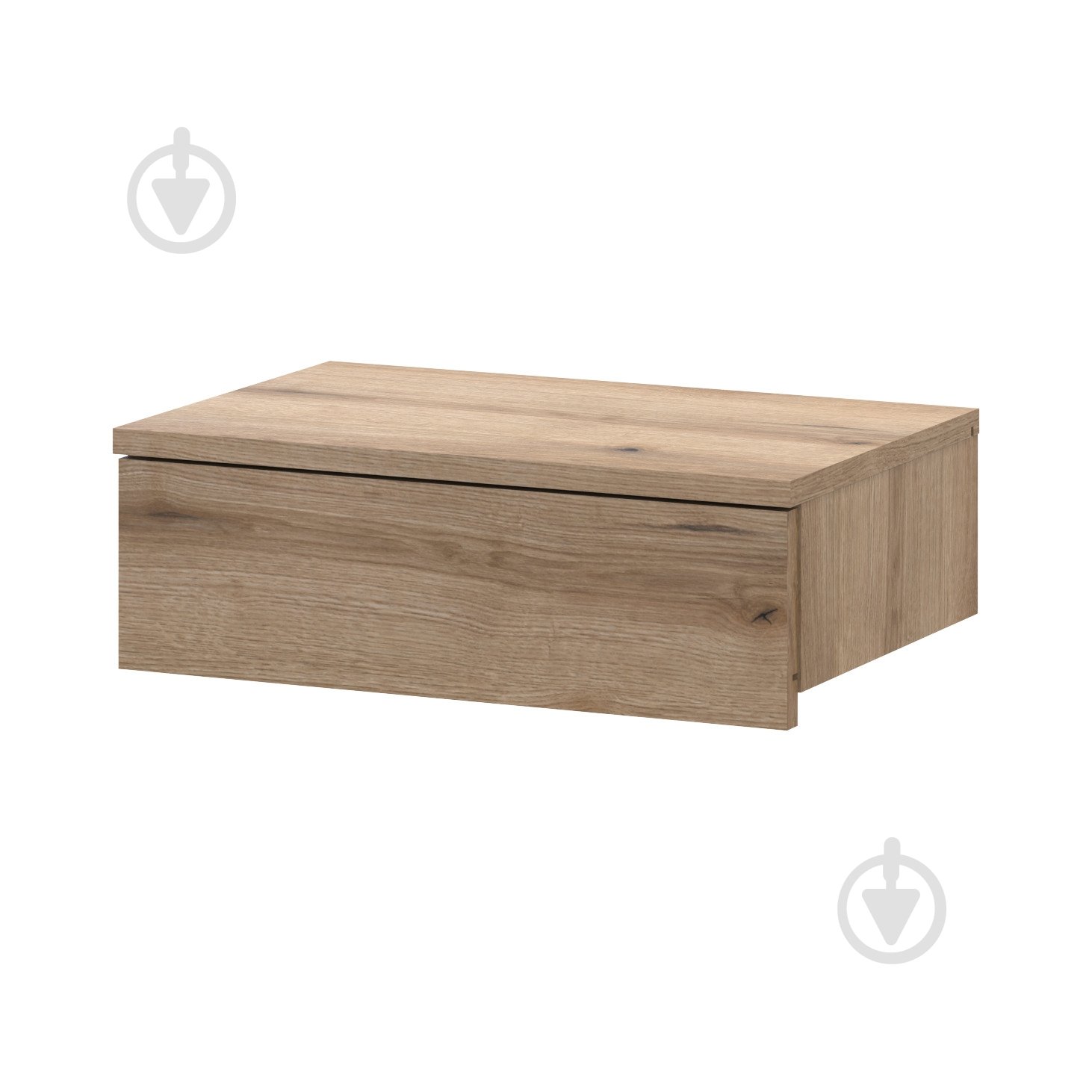 Тумба навесная Doros Левия 1Ш 460x150x310 мм дуб эвок прибрежный/коричневый - фото 1