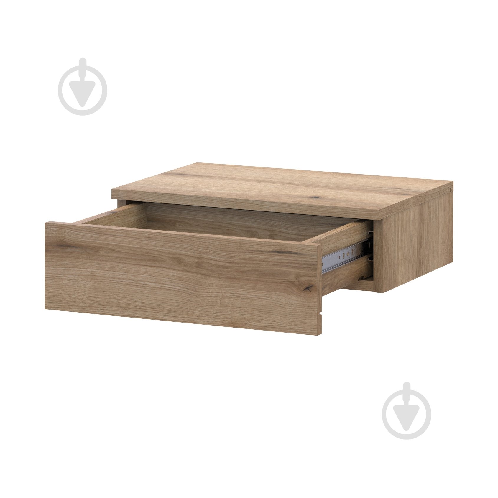 Тумба навесная Doros Левия 1Ш 460x150x310 мм дуб эвок прибрежный/коричневый - фото 2