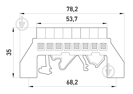Шина нулевая на DIN-рейку E.NEXT e.bsi.pro.2.8 p0650020 - фото 6