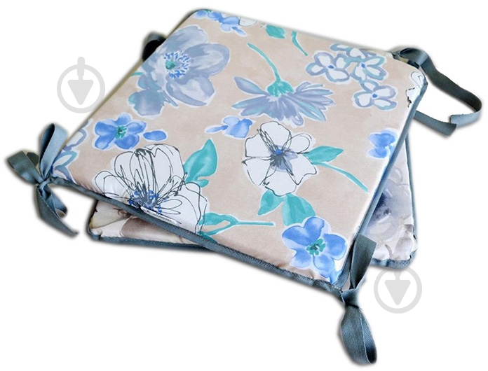 Подушка на стул Симфони цветы 40x40 см Прованс - фото 1