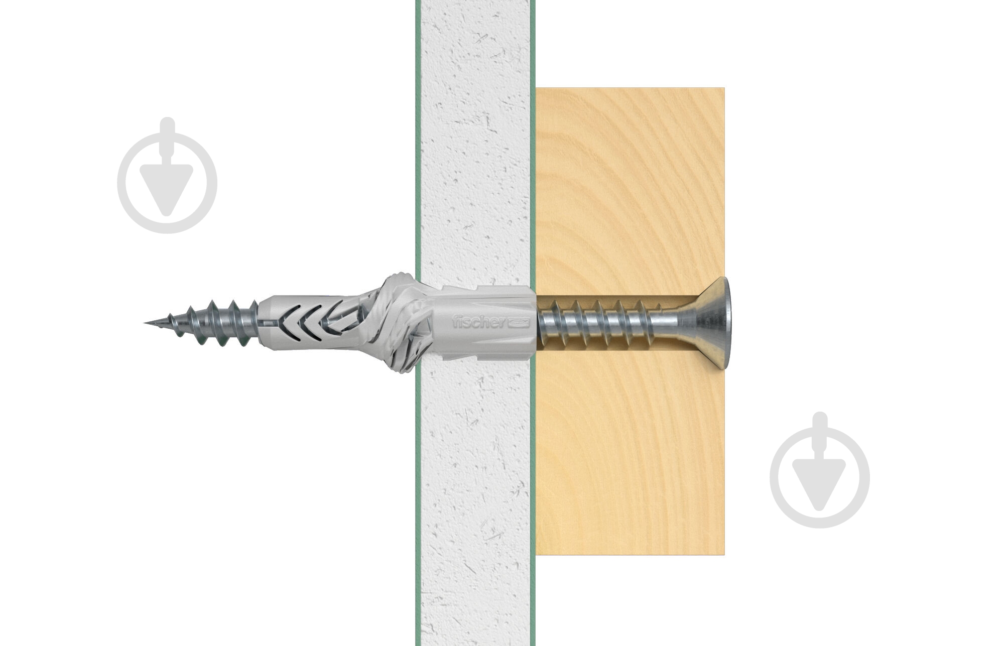 Дюбель універсальний дюбель UX 8x50 без бурта з шурупом FISCHER 8x50 мм 5 шт. (90873) - фото 6 Дюбель універсальний дюбель UX 8x50 без бурта з шурупом FISCHER 8x50 мм 5 шт. (90873) - фото 6