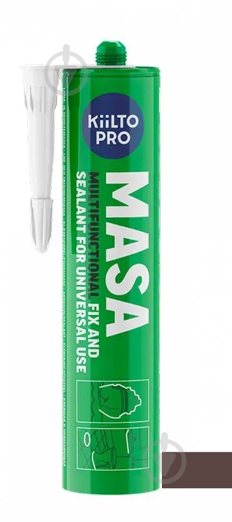 Клей-герметик Kiilto Pro masa 290 мл коричневый - фото 1 Клей-герметик Kiilto Pro masa 290 мл коричневый - фото 1
