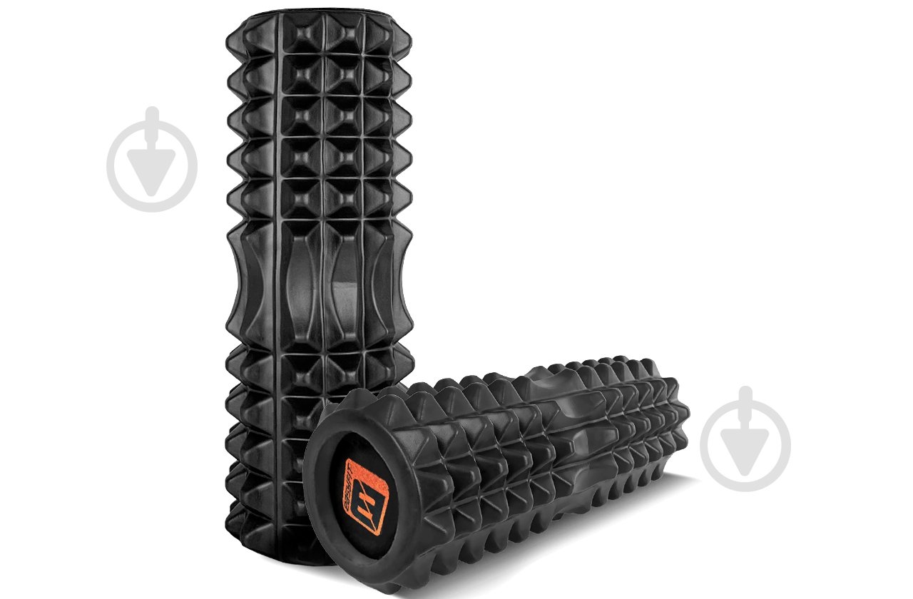 Валик массажный EasyFit Solid Roller v.1.2s 33х13 см черный - фото 4