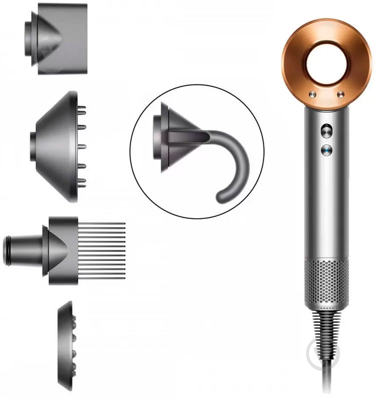 Фен Dyson Supersonic HD07 медный Nickel/Copper (389922-01) - фото 1