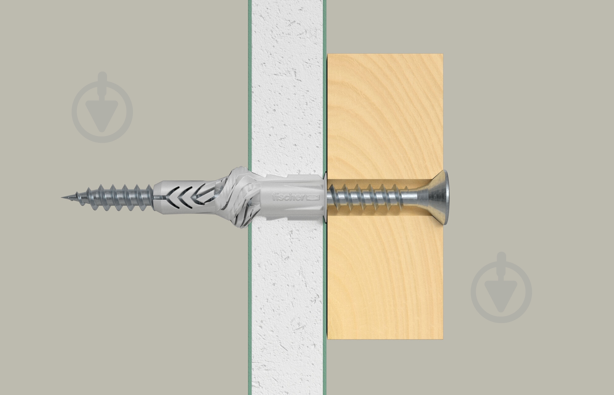 Дюбель универсальный дюбель UX 8x50 с буртом и с шурупом FISCHER 8x50 мм 5 шт. (90879) - фото 5